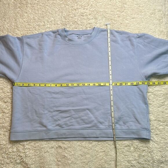 Madewell (re)Sourced Cotten Swing Crewneck in Baby Blue in Size Large - Picture 6 of 9